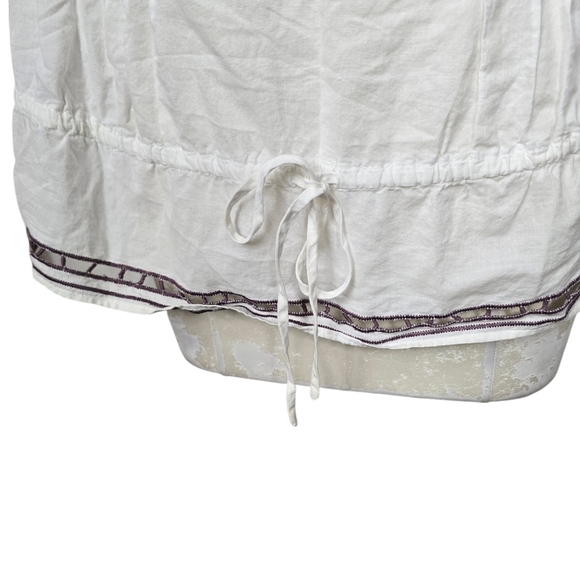 Unito White Purple Crochet Floral Shirt S - Picture 3 of 8